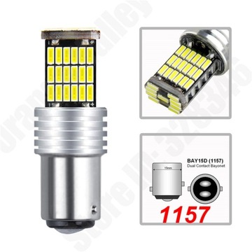 45 СВЕТОДИОДНАЯ ЛАМПОЧКА P21/5W BAY15D ДВУХ НИТЬЯ БЕЛАЯ