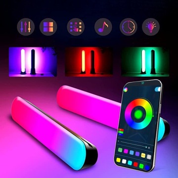НАБОР ИЗ 2 НАСТОЛЬНЫХ СВЕТОДИОДНЫХ ЛАМП RGB ПРИЛОЖЕНИЕ TUYA ДЛЯ МОНИТОРА ТЕЛЕВИЗОРА USB