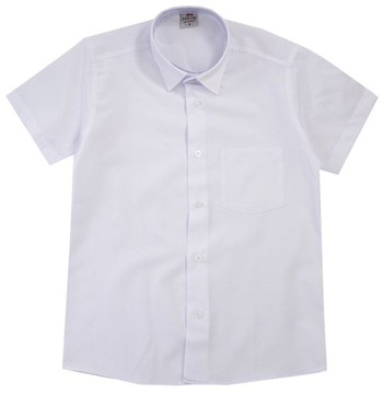 KOSZULA BIAŁA WIZYTOWA KR&Oacute;TKI RĘKAW 8 J140B