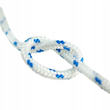 Lina Polipropylenowa 18mm Linka Pleciona Żeglarska BIAŁA 1m