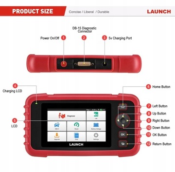 Сканер OBD2 LAUNCH X431 CRP129i CRP-129i Польский