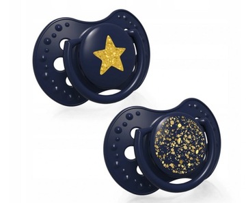 LOVI smoczek dynamiczny 3-6 Stardust Blue 2 szt.