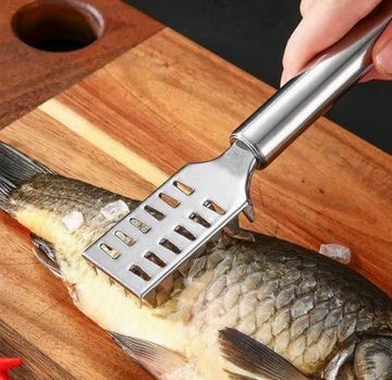 МЕТАЛЛИЧЕСКИЙ СКРЕБОК СКРЕБОК ТЕРКА РЫБНЫЙ НОЖ ОКУНЬ ДЕСЯТЬ