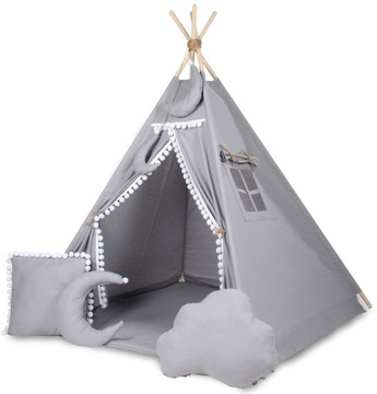 Namiot TIPI WIGWAM z matą+5poduszeczek przytulanek
