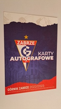 GÓRNIK ZABRZE 2022/2023 KARTA AUTOGRAFOWA