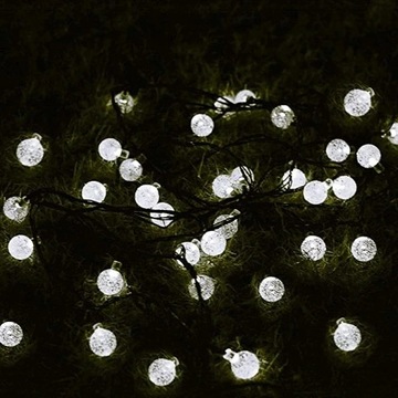 GIRLANDA LAMPKI OGRODOWE SOLARNE 200LED 20M biały