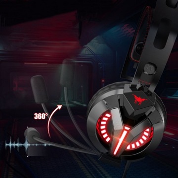 ИГРОВЫЕ НАУШНИКИ С МИКРОФОНОМ ДЛЯ ГЕЙМЕРОВ