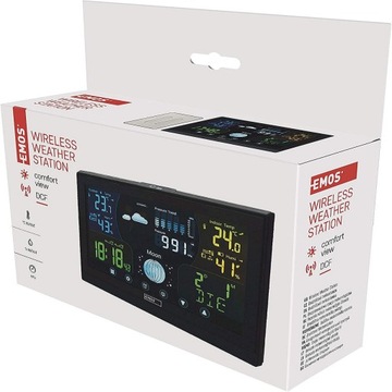 МЕТЕОСТАНЦИЯ EMOS с ЖК-дисплеем и НАРУЖНЫМ ДАТЧИКОМ