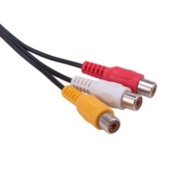 Przejściówka JACK 3,5mm 4P na RCA 3x CHINCH Audio Video Stereo rozdzielacz
