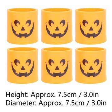 СВЕТОДИОДНАЯ ЛАМПА ОРАНЖЕВАЯ ТЫКВА 6 ШТ.