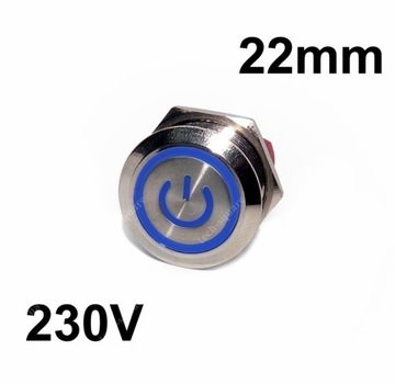 Przycisk Bistabilny Wandaloodporny 230V 22mm Power