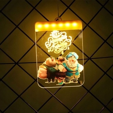 Islam muzułmanin Eid Mubarak LED 3D lampka nocna