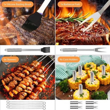 НАБОР ИНСТРУМЕНТОВ ДЛЯ ГРИЛЯ 15 ШТ. НЕРЖАВЕЮЩАЯ СТАЛЬ