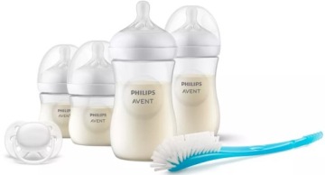 НАБОР PHILIPS AVENT ИЗ 4 БУТЫЛОЧЕК NATURAL RESPONSE + СОСККИ + ЩЕТКИ