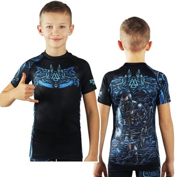 Rashguard z krótkim rękawem dziecięcy Ground Game Viking r. 146 cm