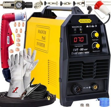 PRZECINARKA PLAZMOWA DO CIĘCIA METALI MAGNUM CUT-80 IGBT DUAL 230V/400V