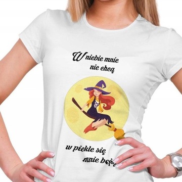 Koszulka damska W NIEBIE MNIE NIE CHCA WIEDZMA M