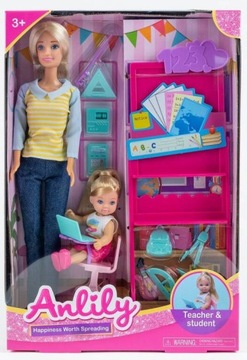 LALKA ANLILY 30cm NAUCZYCIELKA + AKCESORIA