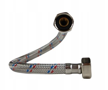 ШЛАНГ-ШЛАНГ со стальной оплеткой DN8 NAK-NAK 1/2''x3/8'' ДЛИНА 20см PL