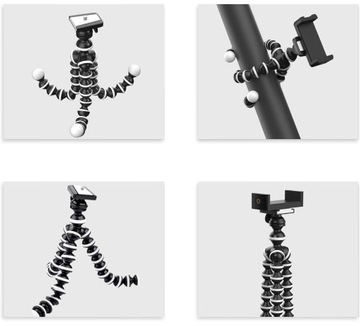 ELASTYCZNY STATYW GIĘTKI TRIPOD NA TELEFON APARAT GOPRO 1/4