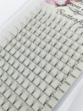 Ресницы готовые пучки 4D Бабочка 0,07 С МИКС