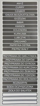 NAKLEJKI GRAFIT do przypraw - ANYŻ przyprawnik