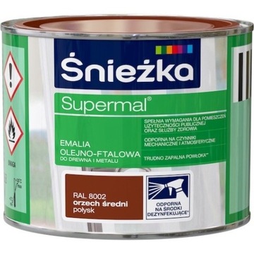 Emalia Olejno-Ftalowa Do Drewna Śnieżka Orzech Średni 0,2 l