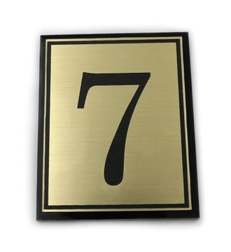 numerki NUMEREK NA DRZWI hotel 5x4 + PLEKSI 10 szt