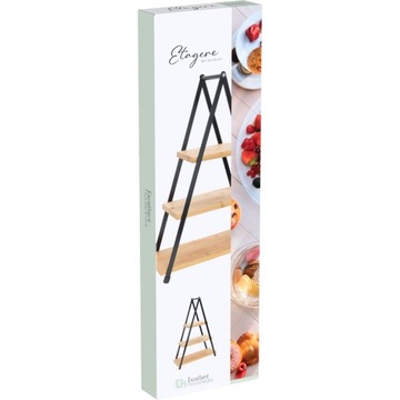 BAMBUSOWA Patera 3-piętrowa na Ciastka Owoce Przekąski Przystawki - 53 cm