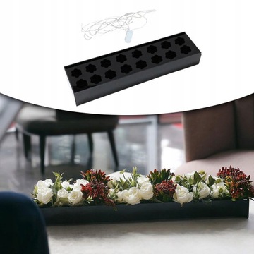 Прямоугольная ваза для цветов Акриловые цветы 16