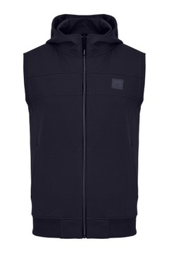 Bezrękawnik bluza bez rękawów kamizelka lekka nieocieplona z kapturem 4XL