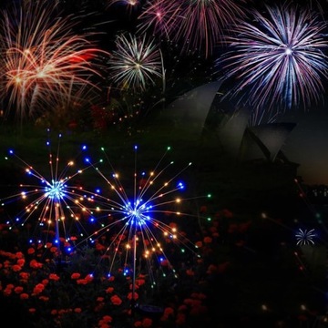 4x солнечные фейерверки, светодиодные садовые лампы