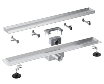 ЛИНЕЙНЫЙ СЛИВ 2в1 ЗОЛОТО BRUSHED для плитки 80 см