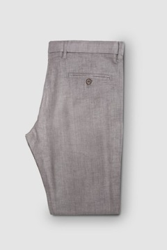 Szare wiskozowe spodnie z lnem GIACOMO CONTI rozmiar 176/94