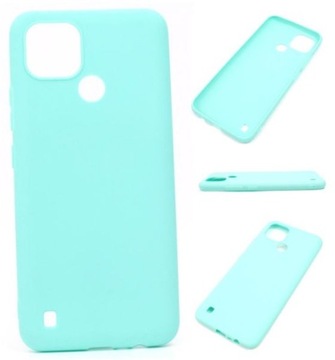 Etui Jelly do Realme C21 RMX3201 mięto MATT +SZKŁO