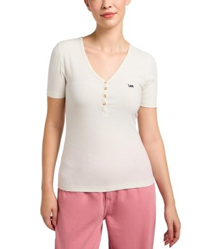 Koszulka Lee SS HENLEY 112333722 Ecru M