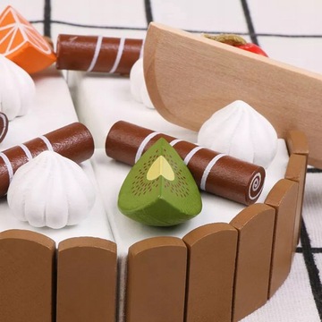 ДЕРЕВЯННЫЙ НАБОР ДЛЯ РАЗРЕЗКИ ТОРТА ДЛЯ ДЕТЕЙ МАГНИТ ТОРТ МАТАДИ НА ДЕНЬ РОЖДЕНИЯ