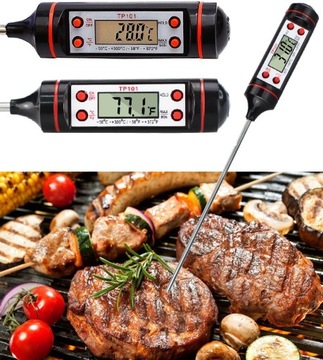 КУХОННЫЙ ЦИФРОВОЙ ТЕРМОМЕТР С ПИЩЕВЫМ ЗОНДОМ ДЛЯ МЯСА НА ГРИЛЕ
