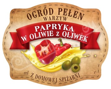 PAPRYKA w OLIWIE - Etykieta, naklejka 10x