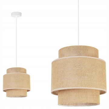 LAMPA WISZĄCA ŻYRANDOL SUFITOWA ABAŻUR BOHO JUTA
