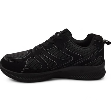 Черные мужские туфли, прочная, прочная спортивная обувь. Легкие кроссовки.