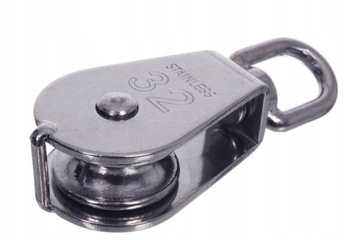 Bloczek do lin nierdzewny 32mm z krętlikiem