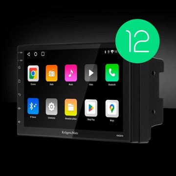 Автомобильная магнитола Kruger&Matz CarPlay/AndroidAuto, 7 дюймов, 2DIN, Bluetooth, USB, AUX