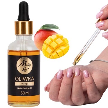 Oliwka Do Skórek I Paznokci MOLLYLAC 50ml Zapachowa Mango Zakraplacz