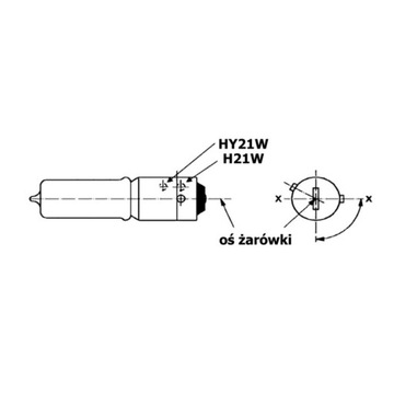 Светодиодная лампа BAW9S, HY21W 12V CANBUS оранжевая