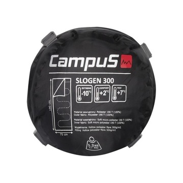 ŚPIWÓR kołdra CAMPUS koperta SLOGEN 300 -10 do 7 R