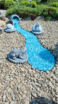 СТЕКЛЯННАЯ крупа, камень БИРЮЗА, декоративное стекло, 1 кг, 3-5 см.