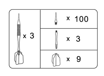 ECHOWEEL Дартс Набор Дартс