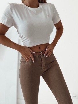 Jeansy spodnie damskie M. Sara modelujące push up S/36