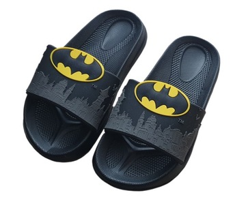 KLAPKI BATMAN NA BASEN BASENOWE PLAŻOWE CHŁOPIĘCE DZIECIĘCE DLA CHŁOPCA